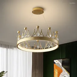 Pendant Lamps Postmodern Living Room Decoration Lamp Bedroom Study Hall Hanging Light Creative Dining LED Crown Lighting Fixtures