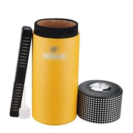 Travel Humidor Cigar Box Cedar Wood Portable Case Jar W/ Humidifier Hygrometer Fit 5 Cigars