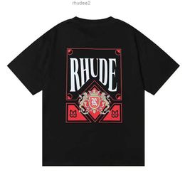 2023ss Rhude Mens t Shirts Designer Men Next Season's Casual Trend Pure Cotton Short Sleeved High-quality Letter Printed Men's Clothing UR9X