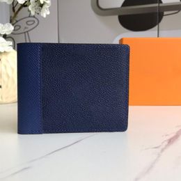 Mens Wallet Men's Leather Wit h Wallets For Me n Purse Walle t Men Wall et wi th Orange Box Dust Bag242o