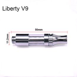 .5ml 1.0ml Amigo V9 Glass Tank Itsuwa Liberty V9 Atomizer Oil Tank Cartridge 510 Thread Ceramic Coil Smoking Atomizer pk TH205 M6T Cartridges