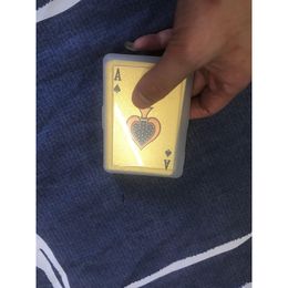 Outdoor Games Activities Fashion Personality Poker Playing Card Golden Frosted High Temperature Laser Embossing Pet Waterproof Keychai Dhlyc