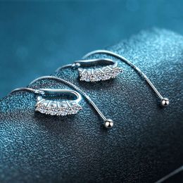 2024 Designer Earrings Anti Loss Ear Wire Moissanite Clip 925 Sterling Silver Stud Fashion Jewellery Women