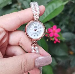 Wristwatches White Pearl Bracelet Women Quartz Watch Fashion Elegant Ladies Wristwatch Female Clocks Relogios Feminino Gift