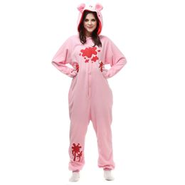 Women's Sleepwear HKSNG Adult Gloomy Bear Kigurumi Onesie Pyjamas Pink Black Bear Fleece Animal Women Halloween Party Cosplay Costume Pyjamas 231206