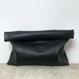 Evening Bags Solid color Women Clutch bag soft pu leather Lady evening bags Trend party girl Envelope Bag Large capacity Clutches purse black 231206