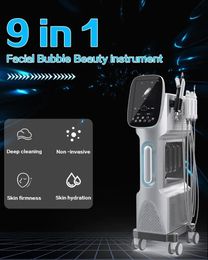 New 9 in 1 H2o2 Oxygen Facial Skin Care Aqua Oxygen Spa Use Device Face Lift Microdermabrasion Machine