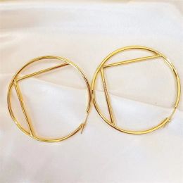 luxury punk studs earrings gold Jewellery Earrings Designer for Women letter hoop earring stainless steel anti-allergy office style heart diam