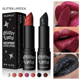 Lipstick Waterproof Nude Glitter 7 Colours Long Lasting Nonstick Cup Velve Red Mermaid Sexy Shimmer Lipsticks Makeup Cosmetic 231207