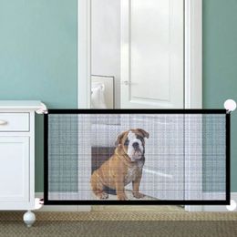 kennels pens Dog Gate Ingenious Mesh Fence For Indoor and Outdoor Safe Pet gate Safety Enclosure supplies baby safety 231206