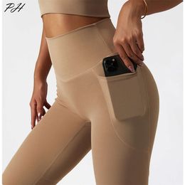 Lu Pant Align Tight Leggings Womens Pants Gym Sport Yoga Lemon LL Trouser High Waist Elastic Legging With Pocket Sexy Running Cycling Shorts