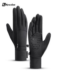 Winter Men Women Ski Snow Gloves Waterproof Cycling Full Finger Warm Thermal Fleece with Small Zipper Pocket 2201063680110