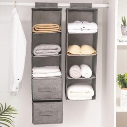 Storage Boxes Wardrobe Hanging Bag Foldable Rack Clothes Organiser Drawer Hanger