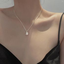 Pendant Necklaces Simple Pea Pearl Necklace Female Temperament Exquisite Sweet Clavicle Chains Jewellery Women