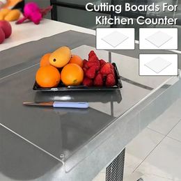 Chopping Blocks Acrylic Cutting Board Transparent Chopping Block Rectangle Chopping Board Countertop Protector Board for Kitchen Countertop 231206