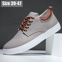 Dress Shoes Italian Canvas For Men Large Size 47 48 Vulcanised Sneakers Slip On Men's Plimsoll Male Trainers Trend Summer Sports 231207