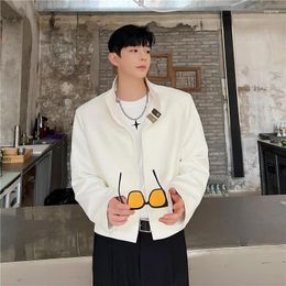 Men's Jackets 2023 Autumn Korean Style Unique Shape Design For Men Casual Loose Standing Collar Short Section M-XL