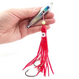 New Baits Lures Luminous Inchiku Jig Squid Fishing Lure 40g-200g Metal Jig Head with Squid Octopus Skirt for Boat Bottom Slow Jigging Vertical