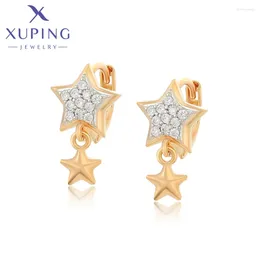 Hoop Earrings Xuping Jewellery Fashion Arrival Star Shaped Stone Gold Colour Earring For Women Trendy Jewellery Gift X000698009