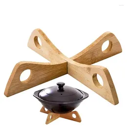Table Mats Coasters For Pots And Pans Heat Resistant Cross Trivets Bamboo Detachable Easy Storage With Household