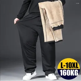 Men's Pants 10XL Winter Oversize Fleeced Warm Casual Trousers Men Hip Hop Streetwear Joggers Male Tracksuit Bottoms Man