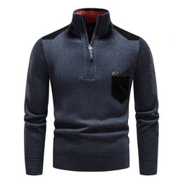 Designer Sweater Men Winter New Top Standing Neck Thickened Sweater Pullover Knitwear Plus Size Men's 646