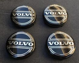 NEW 4PC SET OF 4 VOLVO BLACK CENTER WHEEL HUB CAPS COVER LOGO RIMS 3546923 black