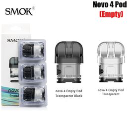 SMOK NOVO 4 POD Cartridge Empty 2ml Capacity Side Filling Tank Compatible with LP1 Mesh Coil 3pcs/Pack Vape E cigarette Authentic