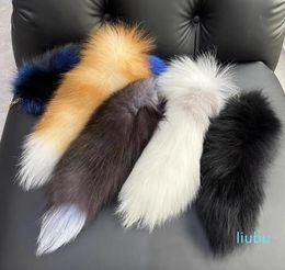 New Fashion Fox Tail Fur Keychains Unisex Pompom Pendant Car Keyring Holder Cute Key Chains Charm Bag