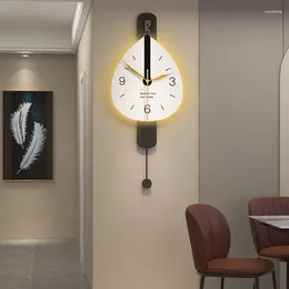 Wall Clocks Glow Design Clock Quiet Classic Round Minimalist Digital Modern Nordic Relogio De Parede Living Room Furniture