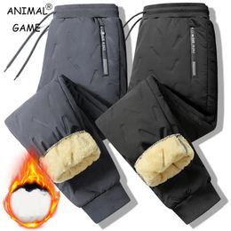 Men s Pants Winter Lambswool Warme Casual Broek Fitness Sportkleding Mannen Joggers Track Plus Size 120KG 231207