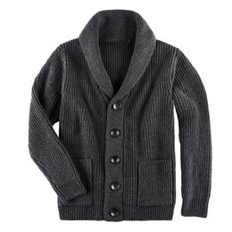 Men's Sweaters Men Shawl Collar Cardigan Sweater Classic Autumn Winter Male Warm Cotton Pullover Mens Knitwear Clothes Single Button 231206