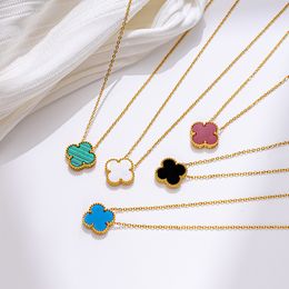 Luxury 18K Gold Plated Necklaces Designer Jewelry Four-leaf Clover Cleef Necklace Fashion Pendant Necklace Party Gift