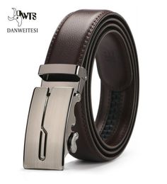 Top Quality Men Belts Genuine Leather Belts Leather Sliding Buckle Ratchet Belt Automatic Buckles Trendy Business Belts Casual Bel2487707