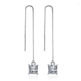 Dangle Earrings The United States And Europe Have A Long Collection Of Zircon With Chain Silver-plating