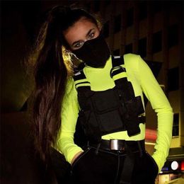 Streetwear Bag Unisex Black Functional Chest Rig s Military Adjustable Vest Hip-hop Woman Fashion Waist Packs HW714 211026273m