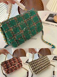 Shoulder Bags C Bag new leisure leather series woven large lattice small Ling Chain Messenger women's bagstylisheendibags