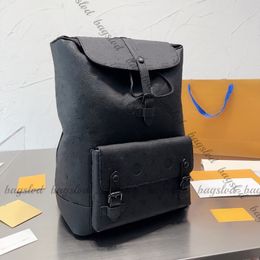 Zaino firmato Borsa da uomo Borsone da uomo Zaino per computer di lusso Borsa a tracolla borsa firmata Zaino da viaggio da uomo Tela rivestita stampata di alta qualità Pelle nera