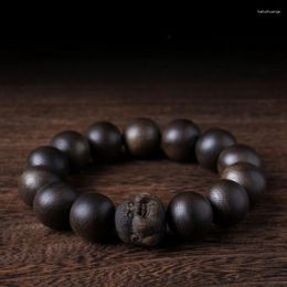 Strand Natural Full Submerged Nha Zhuang Kyara White Agarwood Maitreya Beads High-End Collectables-Autograph Bracelet Men