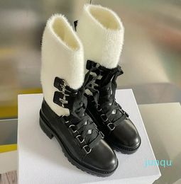 boots thick soled wool fashionable snow boots