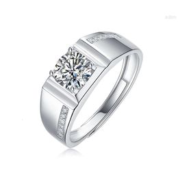 High Quality 925 Sterling Silver Women Men's Ring Wedding Engagement Vvs Moissanite