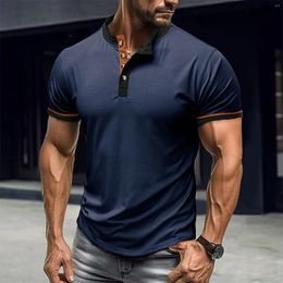 Men's T Shirts 2023 Short Sleeve Shirt Sports Fitness Outdoor Travel Mens Deep V Neck Medium Long