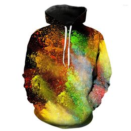 Men's Hoodies Hip Hop Color Smoke 3D Men And Womenhoodie Autumn Personalized Oversized Harajuku Fashion Casual Hooded Sweatshirt Top