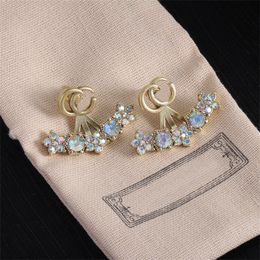 Designer Brand Ear Stud Gold Vintage Earring Mens Womens Luxury Crystal Earring Ladies Weddings Parties Gifts Party Jewelry Ear Studs