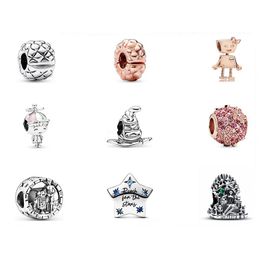 925 Silver 1:1 Reproduction Logo Power Game Dragon House Crown Denise Ghost Ice Wolf Iron Throne Fashion PAN Free DIY Matching Women's Jewellery Charm Free Shipping