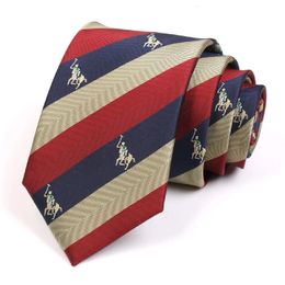 Neck Ties Classic 7CM Striped Tie For Men Gentleman Business High Quality Fashion Formal Suit Work Necktie Gift Box 231206