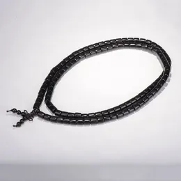 Strand JoursNeige Natural Black Sandalwood Bracelets 108 Beads 6mm/8mm Round Carved Buddha Bracelet Tibet Jewelry Ebony