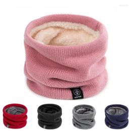 Bandanas Winter Scarf For Women Ring Scarves Warm Knitted Thick Elastic Knit Mufflers