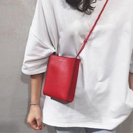 Evening Bags Girl Bag Mona Small Square Shoulder Leather Weaving Belt Crossbody Fashion Inclined Phone Pouch Vintage Messenger Pack