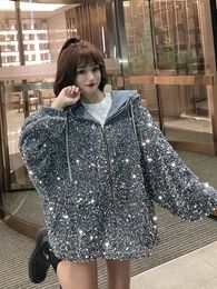 Women s Vests Hooded Jackets Oversized Clothing Trendy Outerwear Loose Thick Adorable Coat Long sleeved Tops Spring Autumn 231207